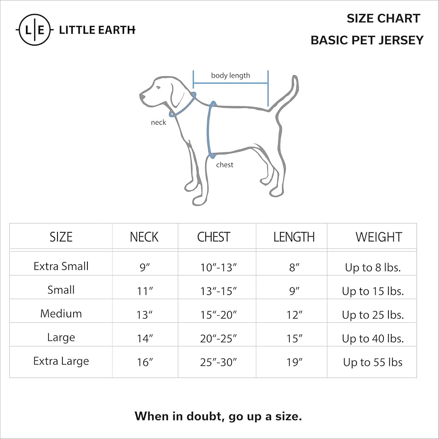 Little Earth Productions Maillot Basique NFL Pet Jerseys Unisexe pour Animaux de Compagnie