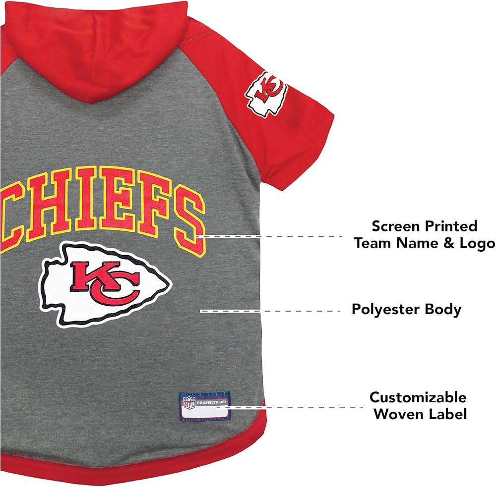 Pets First Kansas City Chiefs Sweat à Capuche T-Shirt Taille S