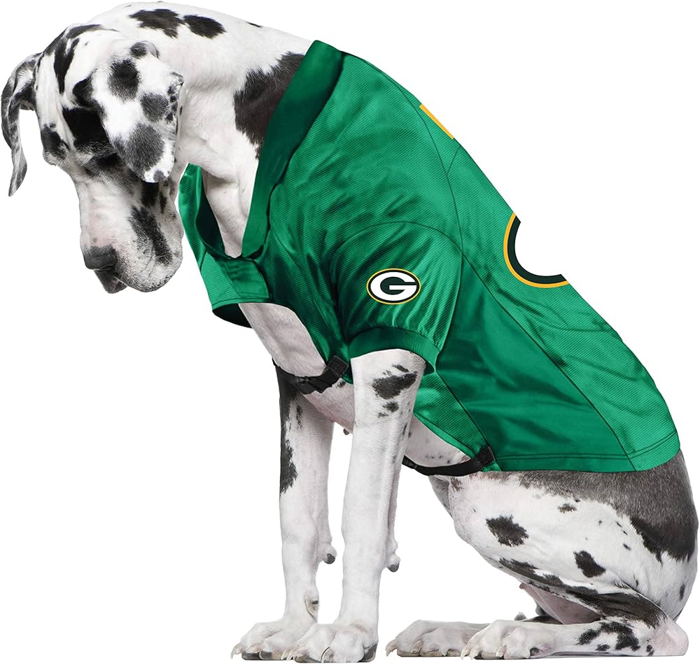 Littlearth Green Bay Packers NFL Stretch Jerseys for Large Dogs