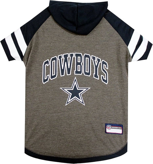 Pets First NFL Football Licensed Dog and Cat Hoodie T-Shirt XS Sports Hoodie Pet T-Shirt Dog Sport T-Shirt