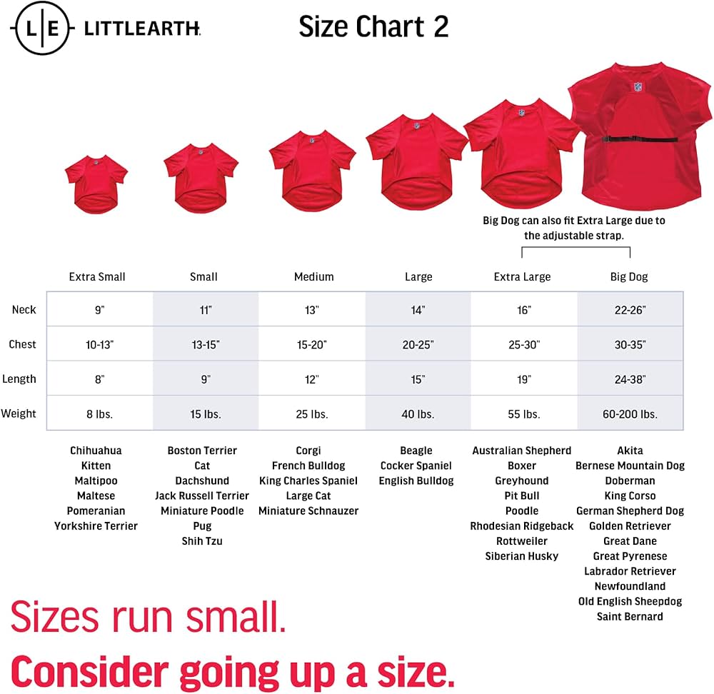 Littlearth Maillots NFL extensibles pour animaux de compagnie, San Francisco 49ers, taille S