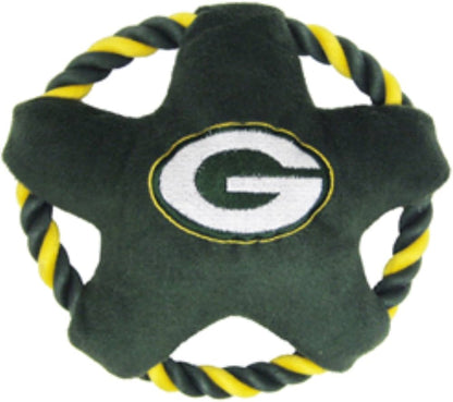 NFL Green Bay Packers Pet Gift Box with 2 Licensed Dog Toys, 1 Logo-Engraved Treat, 1 NFL Jersey, 1 Puppy Training Bell and 1 Car Seat Belt