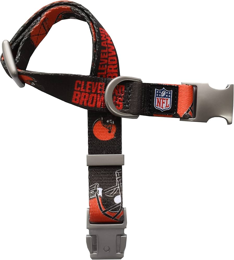 Littlearth NFL Cleveland Browns Collier haut de gamme pour animal de compagnie, couleur de l'équipe, taille L