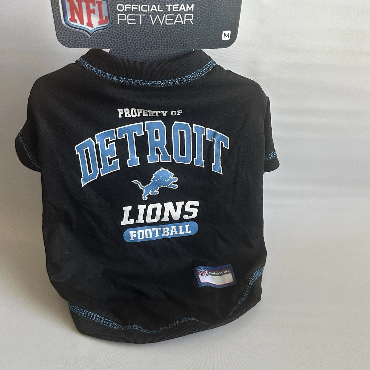 Detroit Lions Dog T Shirt Medium Pets First Shirt NFL Football
