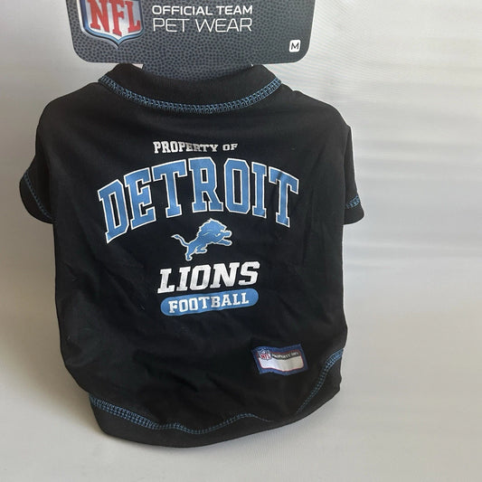 Detroit Lions Dog T Shirt Medium Pets First Shirt NFL Football