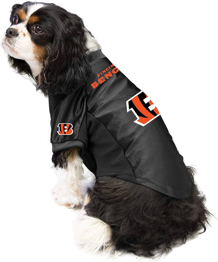 Littlearth Stretchy NFL Pet Jerseys, Cincinnati Bengals, Size S