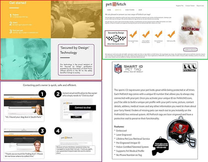 Tampa Bay Buccaneers Pet Gift Box with 2 Licensed Dog Toys, 1 Logo-Engraved Natural Treat, 1 NFL Jersey, 1 Puppy Training Bell, and a Car Seat Belt