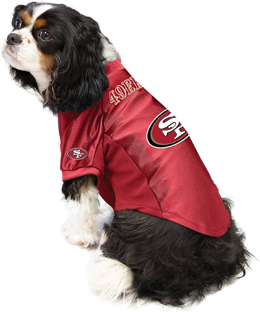 Littlearth Maillots NFL extensibles pour animaux de compagnie, San Francisco 49ers, taille S